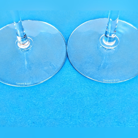 COPY 2nd set- Tiffany & Co Crystal Champagne Flutes - Picture 2 of 6